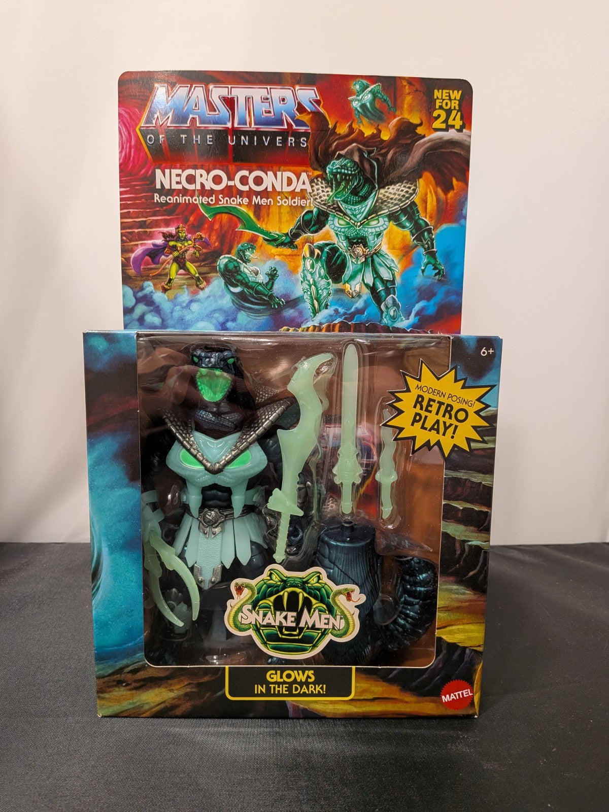 New Mattel Masters of The Universe Origins NECRO-CONDA Snake Men MOTU Glow Dark