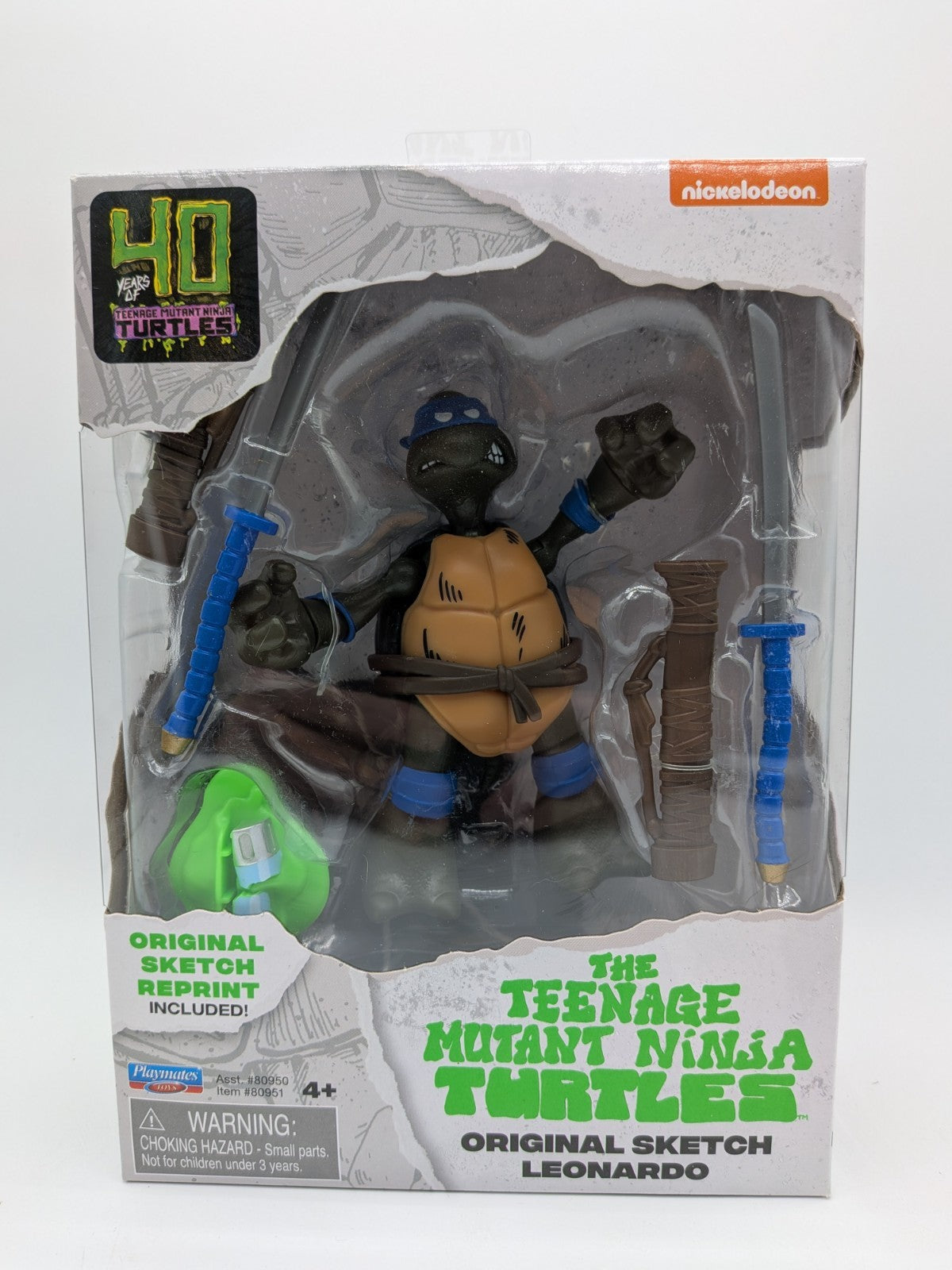 Playmates 2024 Teenage Mutant Ninja Turtles Original Sketch Leonardo 40th