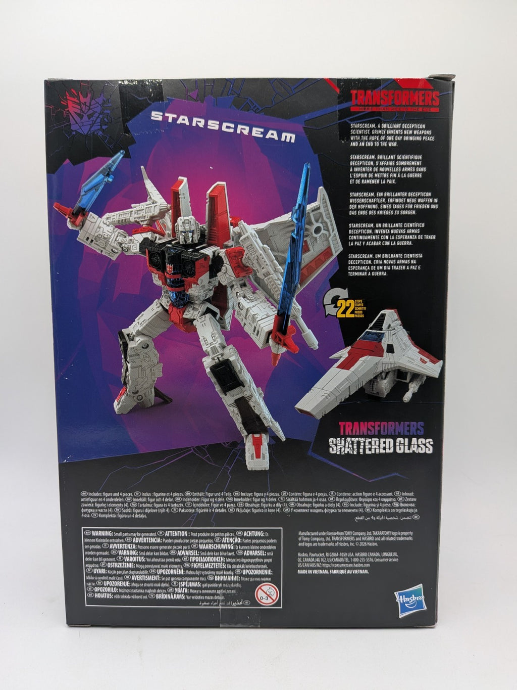 Hasbro 2026 Transformers Shattered Glass Starscream Figure