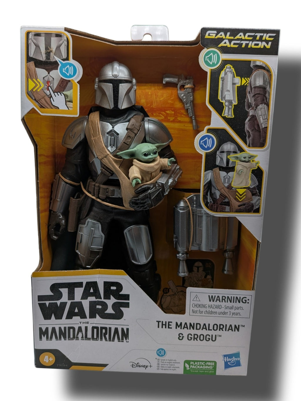 Hasbro 2022 Star Wars Galactic Action The Mandalorian & Grogu 12" Action Figures