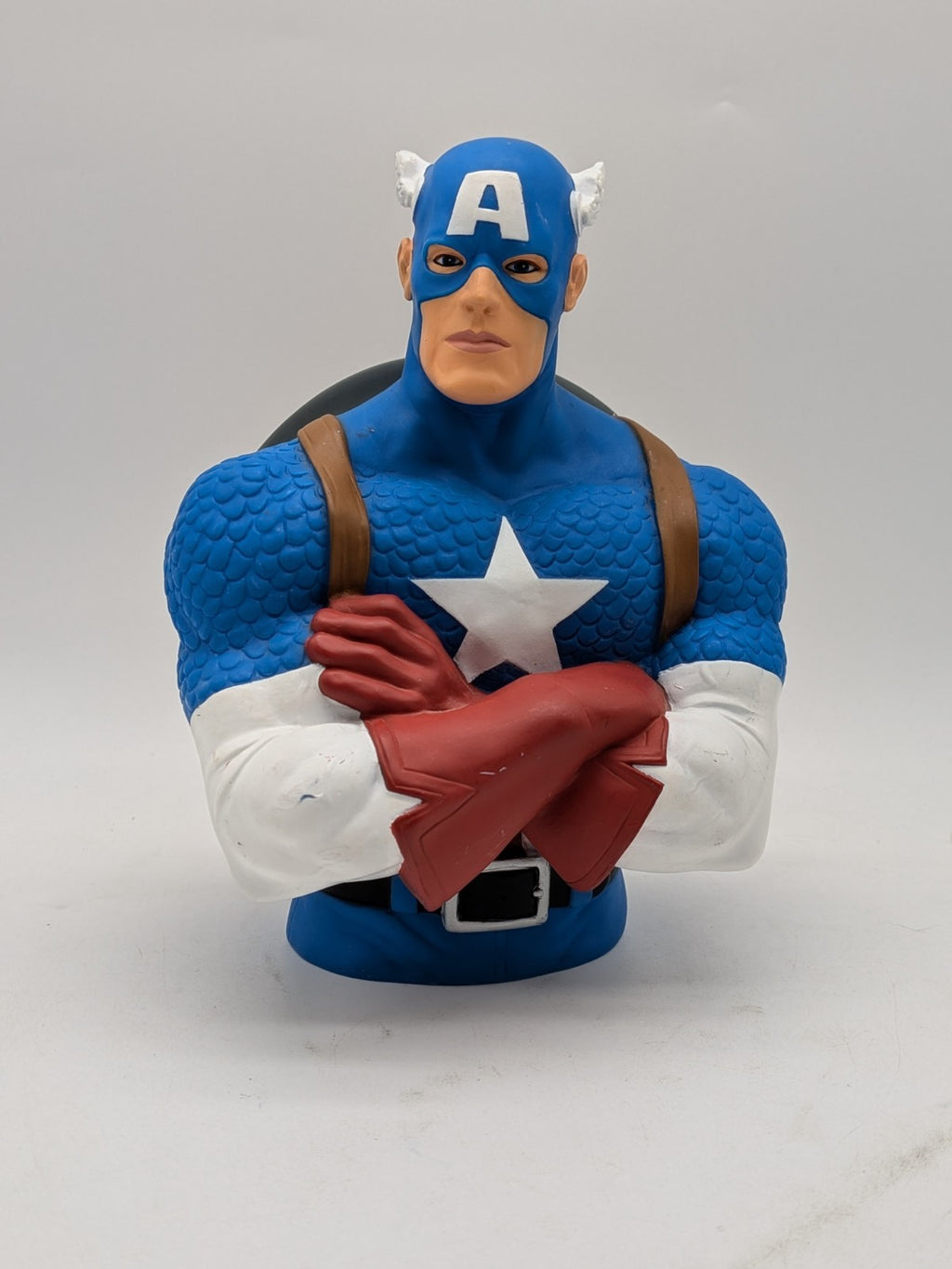 Monogram Captain America Marvel Bust Coin Bank Shield Piggy Bank