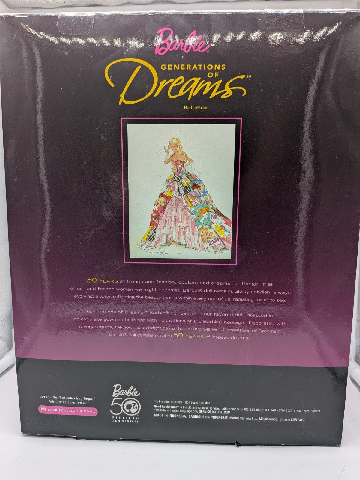 Mattel 2008 Barbie Collector Generations of Dreams Barbie 50th Anniversary 