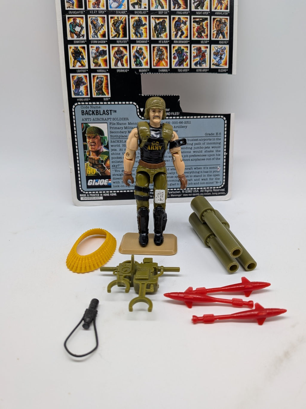Hasbro 1989 G.I. Joe Backblast Action Figure (Complete)