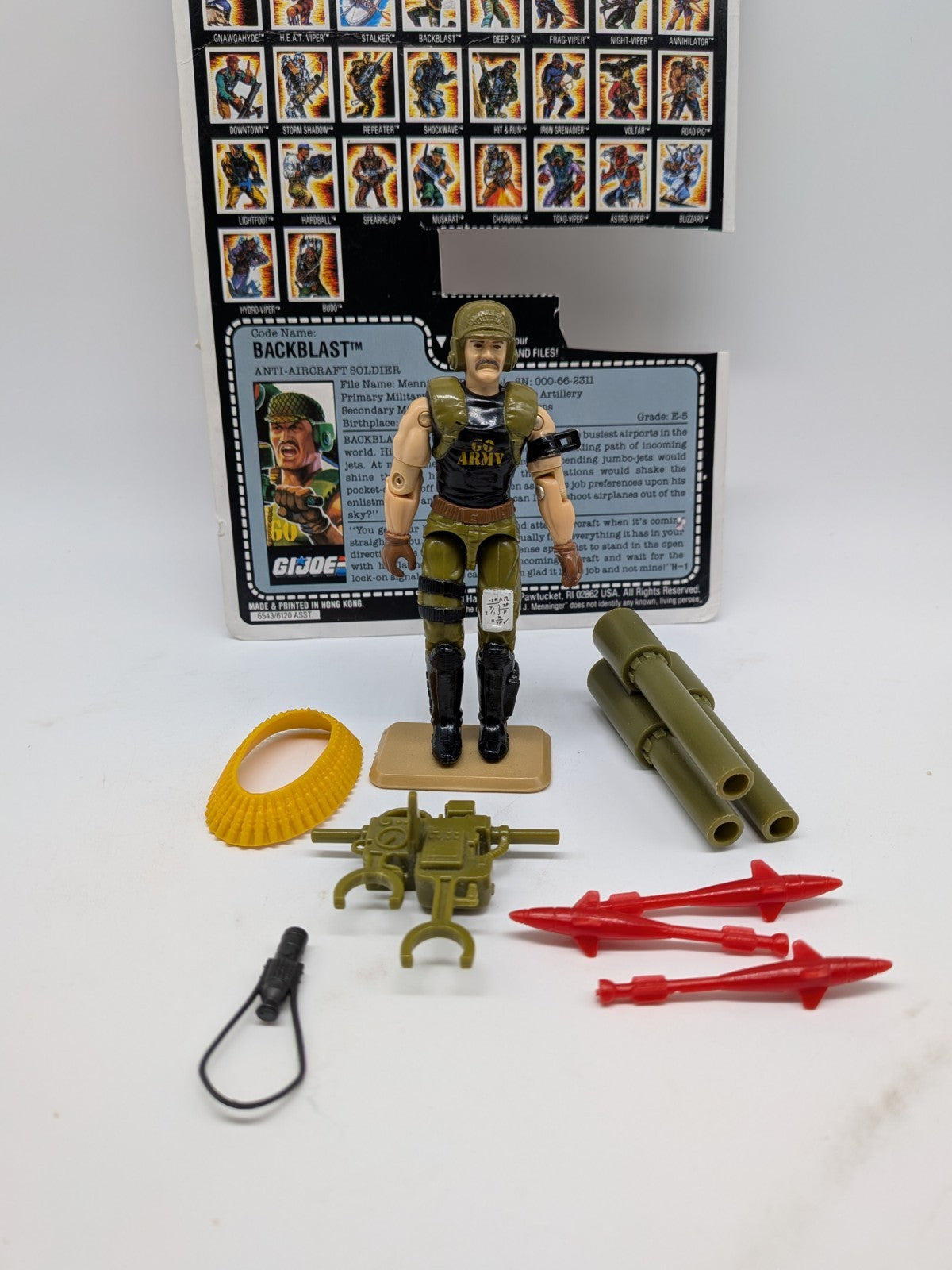 Hasbro 1989 G.I. Joe Backblast Action Figure (Complete)