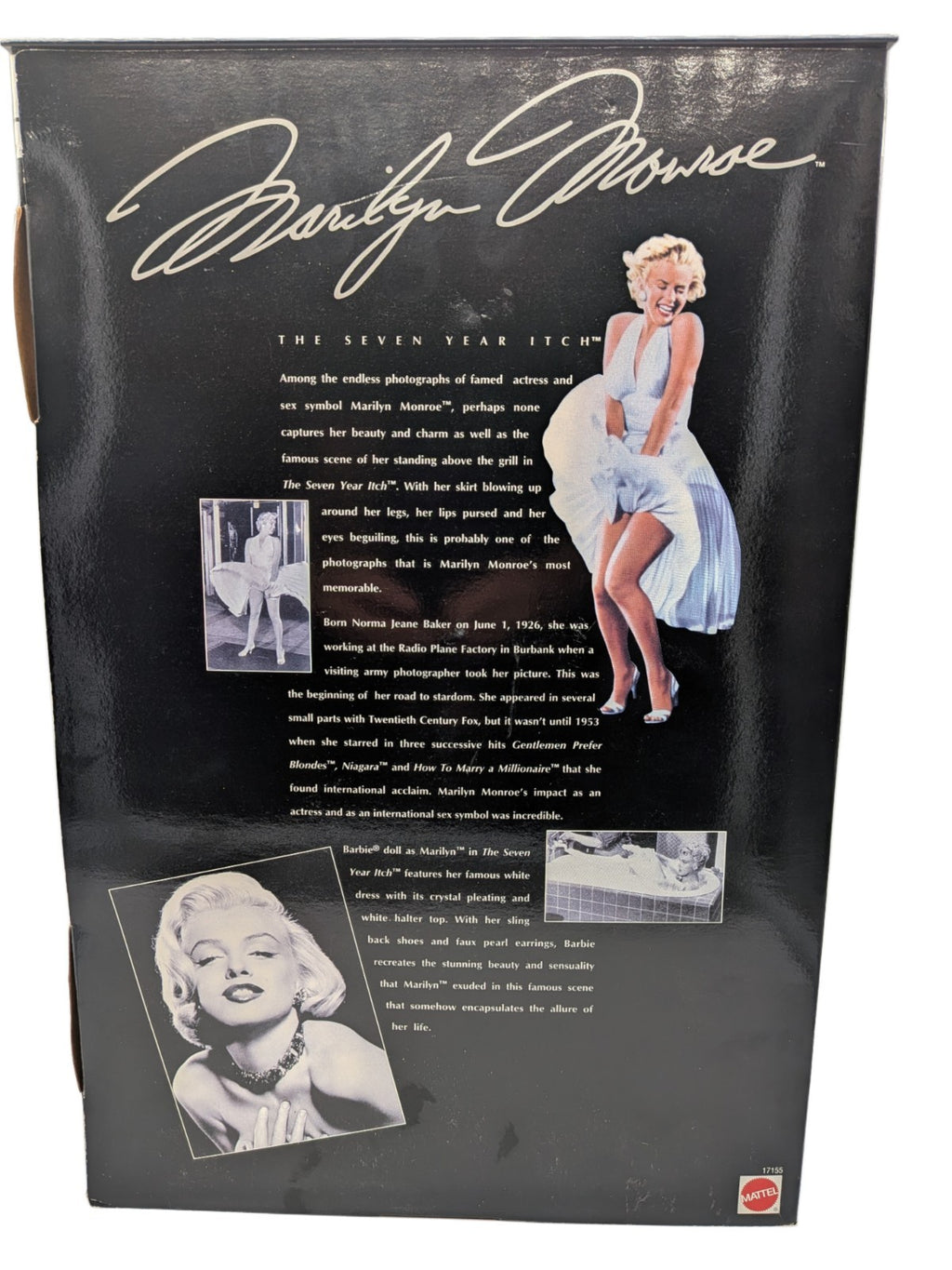 ​Mattel 1997 Hollywood Legends  Barbie as Marilyn Monroe The Seven Year Itch