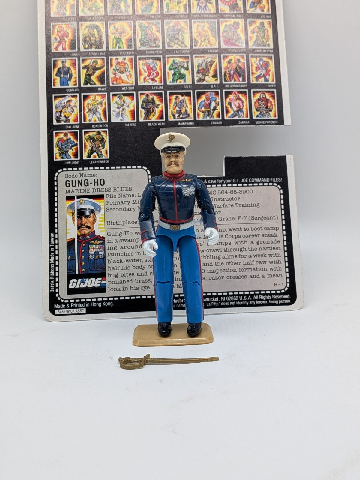 Hasbro 1987 G.I. Joe Gung-Ho Dress Blues Action Figure (Complete)