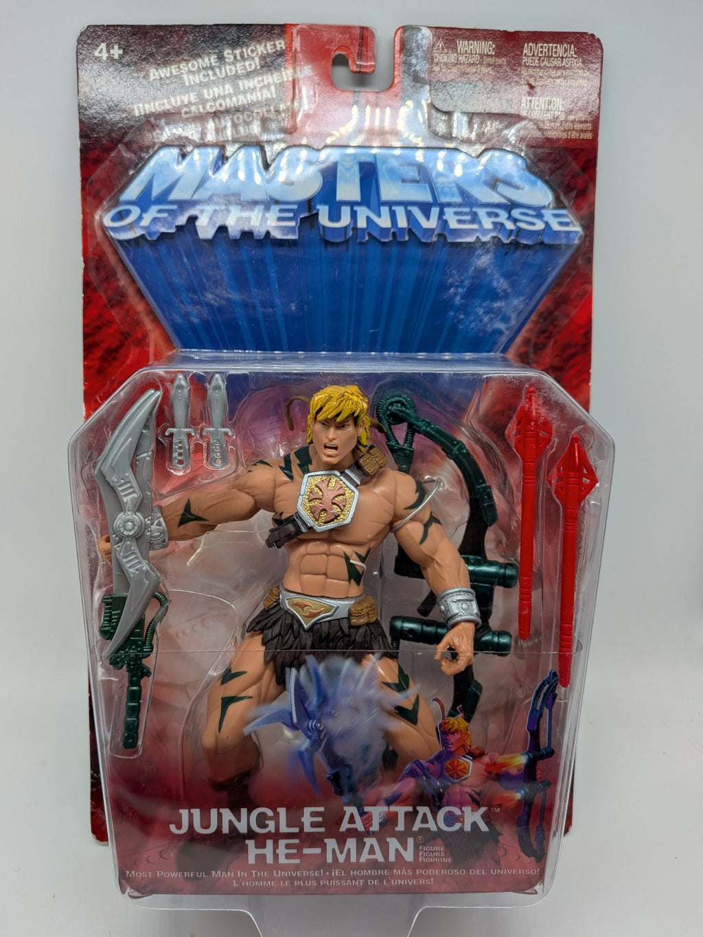 Mattel 2002 Masters of the Universe Jungle Attack He-Man Action Figure (200x)