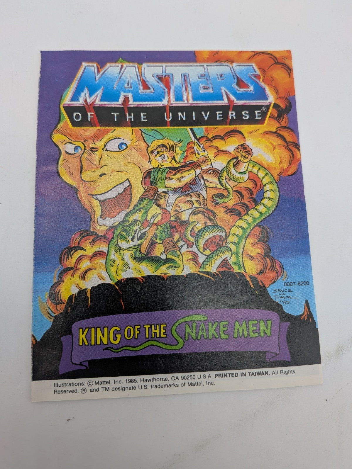 Mattel 1985 Masters of the Universe King Hiss Action Figure (Complete) w/Comic