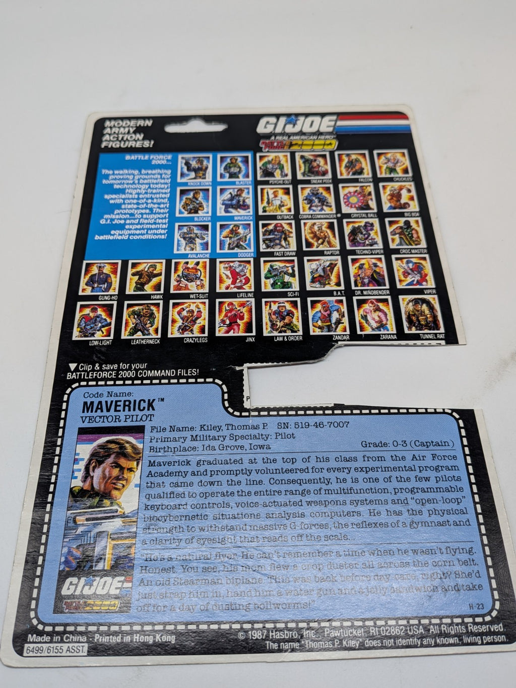 Hasbro 1987 G.I. Joe Battle Force 2000 Maverick Action Figure (Complete)