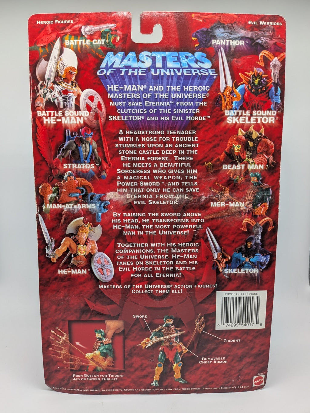 Mattel 2002 Masters of the Universe Mer-Man Action Figure (200x)