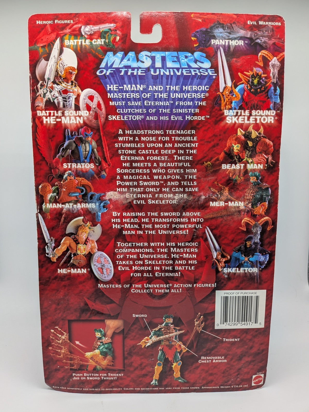 Mattel 2002 Masters of the Universe Mer-Man Action Figure (200x)
