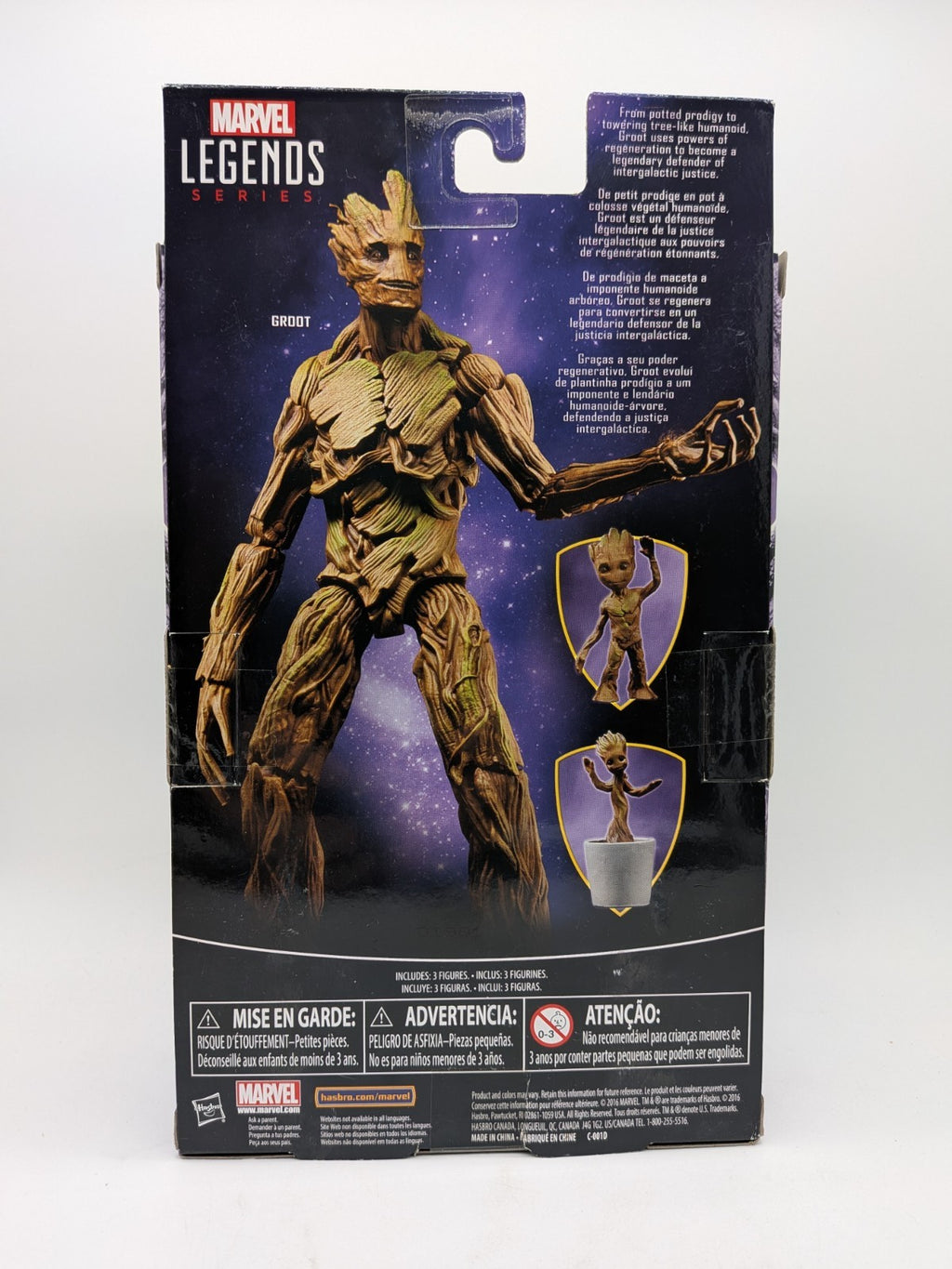 Hasbro 2017 Marvel Legends Series Guardians of the Galaxy Groot Evolution 