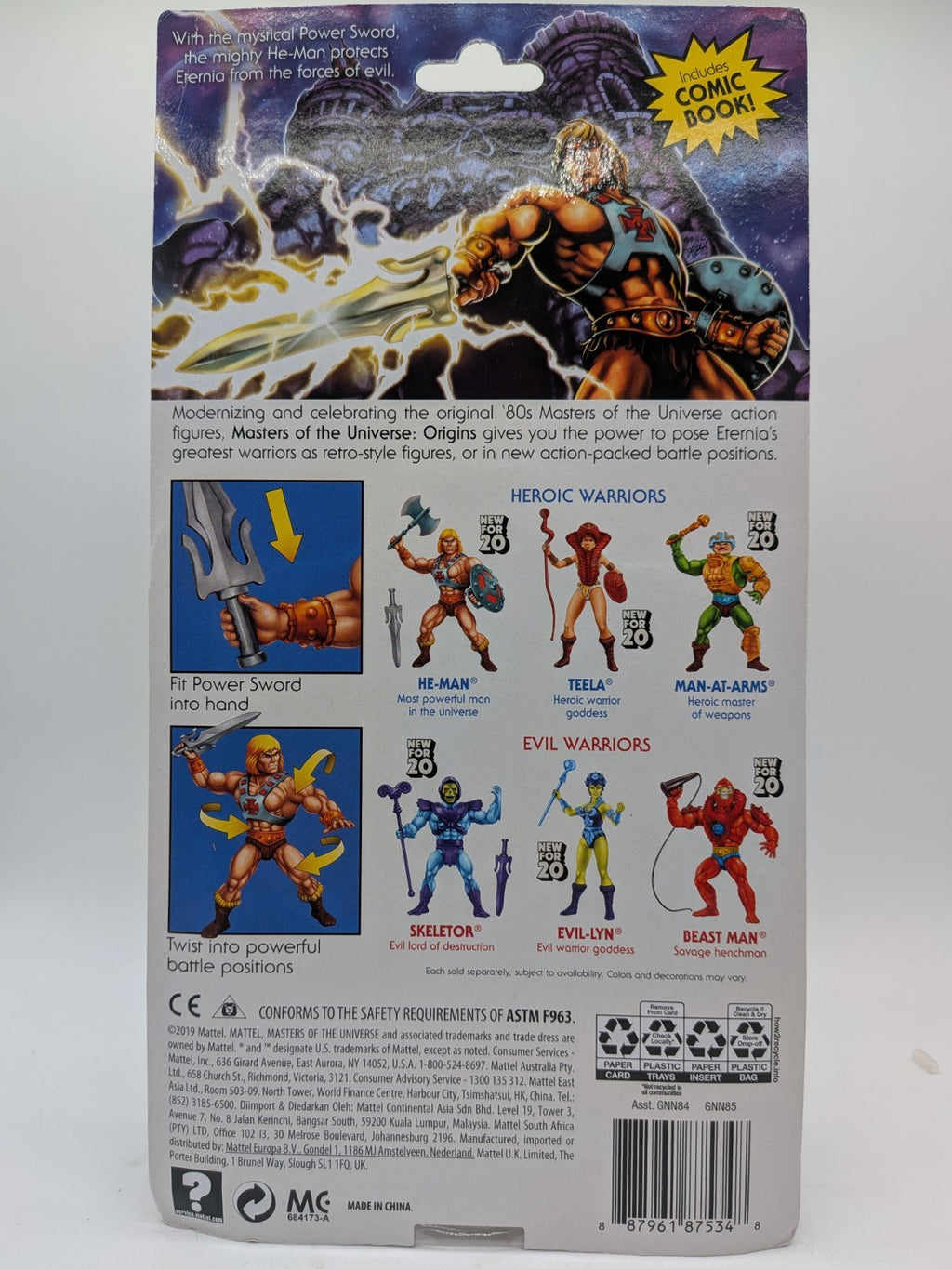 Mattel (2020) MOTU Origins He-Man Action Figure Masters of the Universe