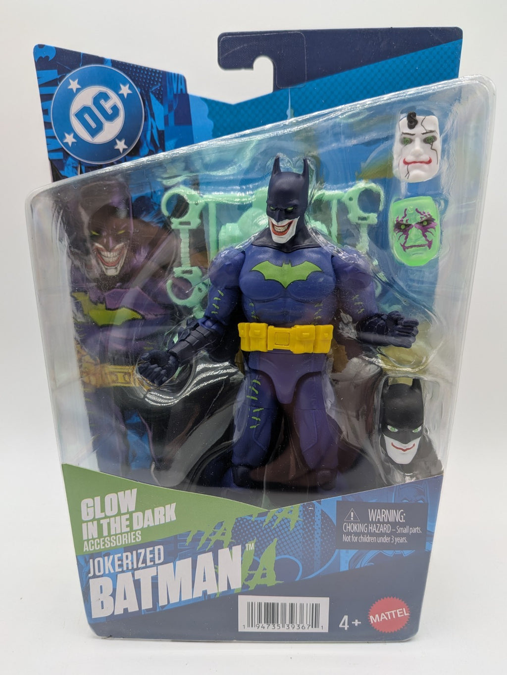Mattel 2026 DC Premier Core Jokerized Batman Action Figure (Glow In The Dark)