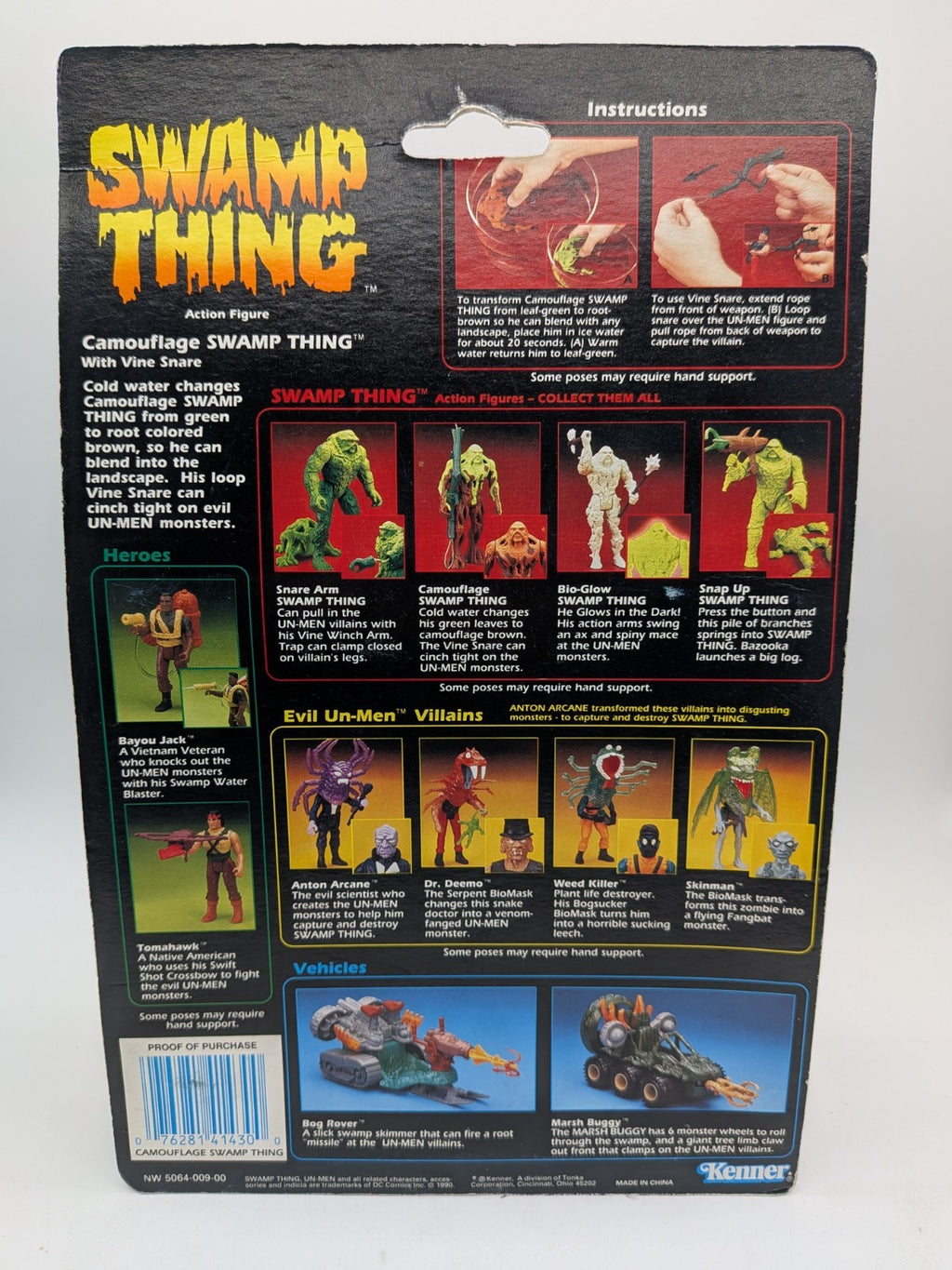 Kenner 1990 Swamp Thing Camouflage Swamp Thing Action Figure 