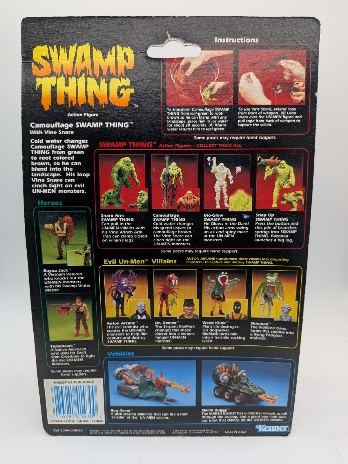 Kenner 1990 Swamp Thing Camouflage Swamp Thing Action Figure 