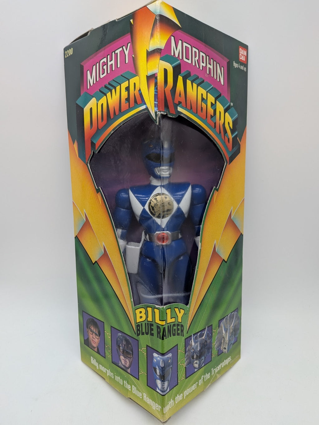 Bandai 1993 Mighty Morphin Power Rangers 8" Billy Blue Ranger 