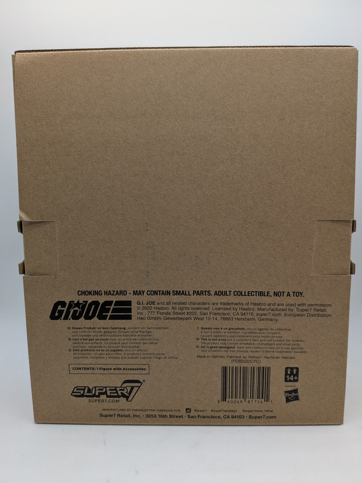 Super7 2022 G.I. Joe ULTIMATES! Snake Eyes Action Figure 