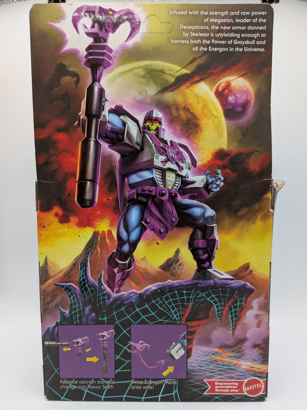 Mattel 2025 Masters of the Universe x Transformers Megatron Armor Skeletor