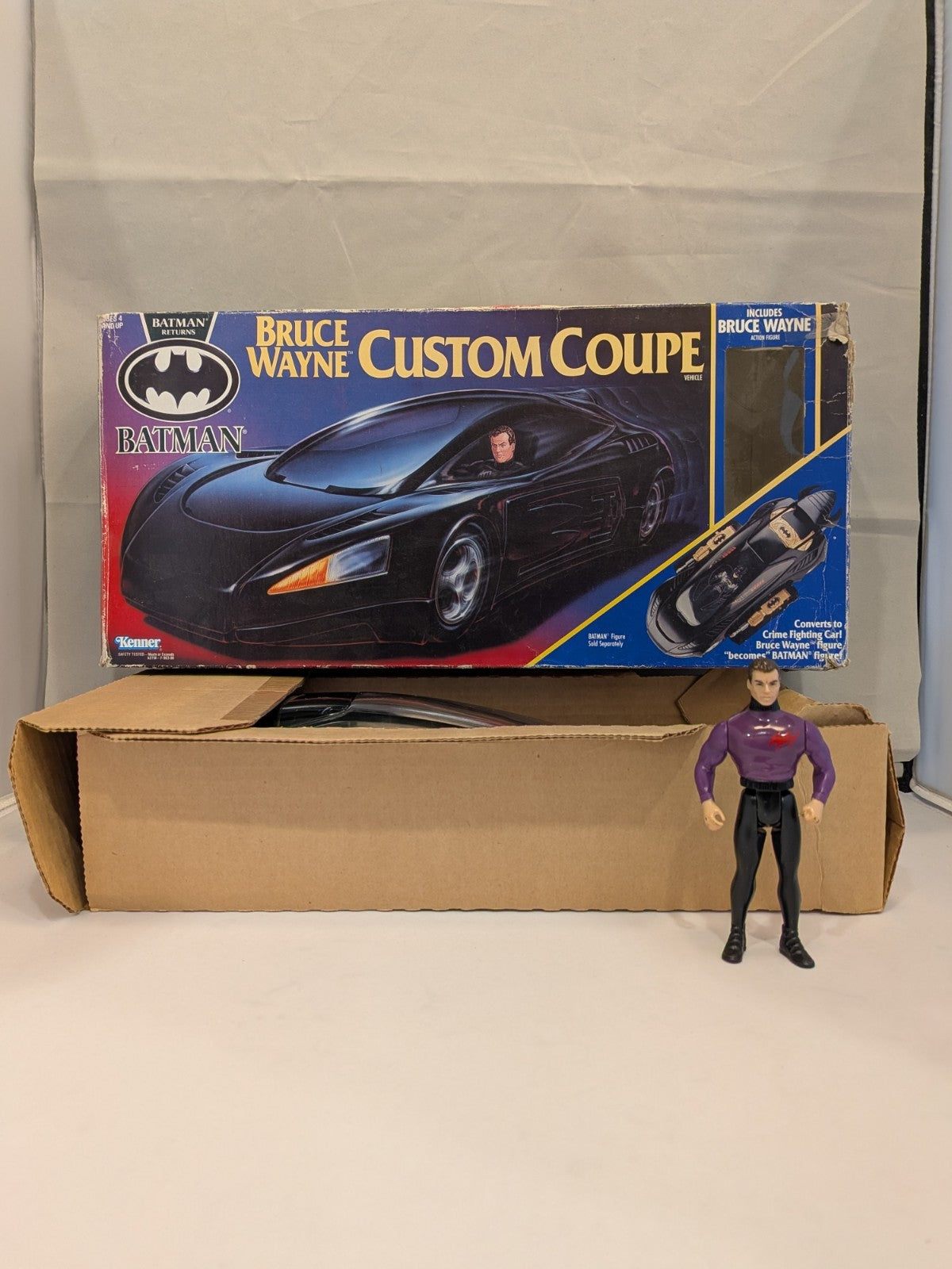 Kenner 1991 Batman Returns Bruce Wayne Custom Coupe Includes Bruce Wayne