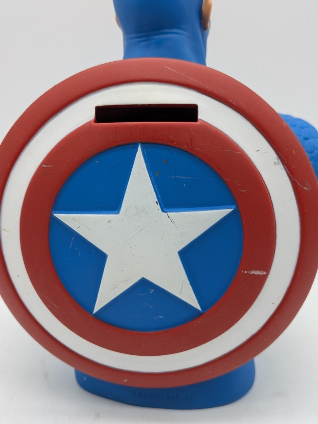Monogram Captain America Marvel Bust Coin Bank Shield Piggy Bank