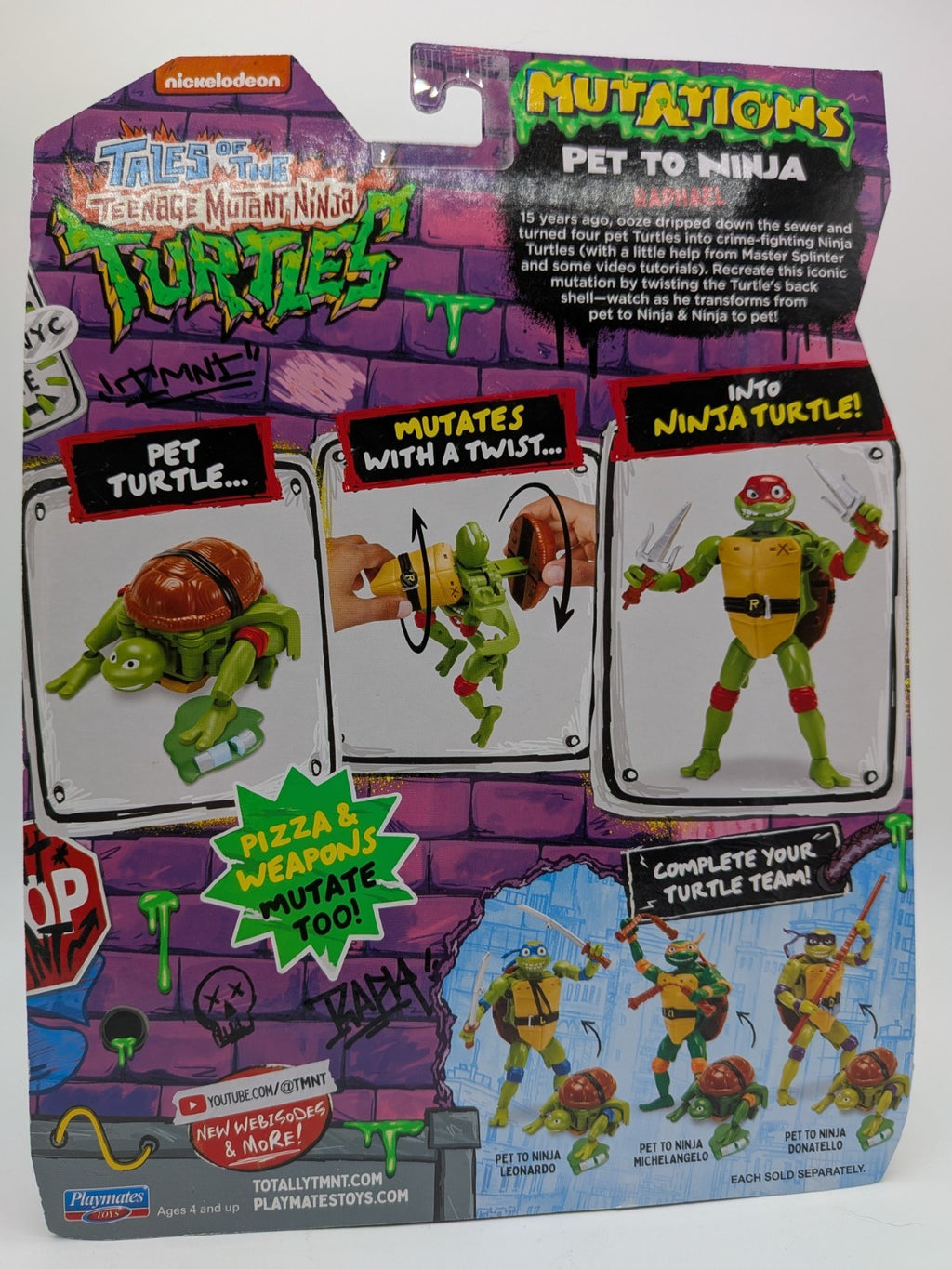 Playmates 2024 Tales of the Teenage Mutant Ninja Turtles Mutations Pet to Ninja 