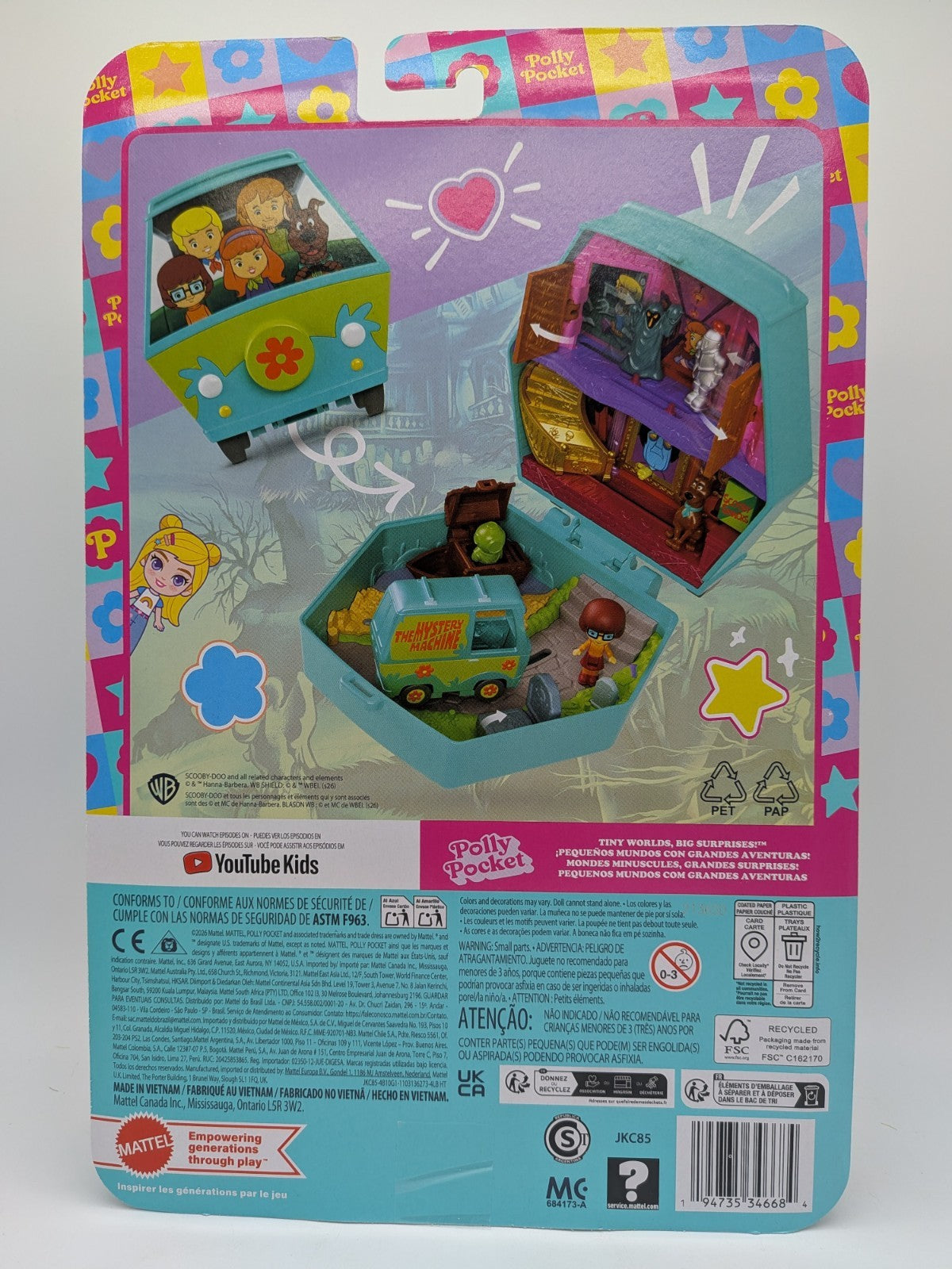 Mattel 2026 Polly Pocket Scooby-Doo! Mystery Machine Playset