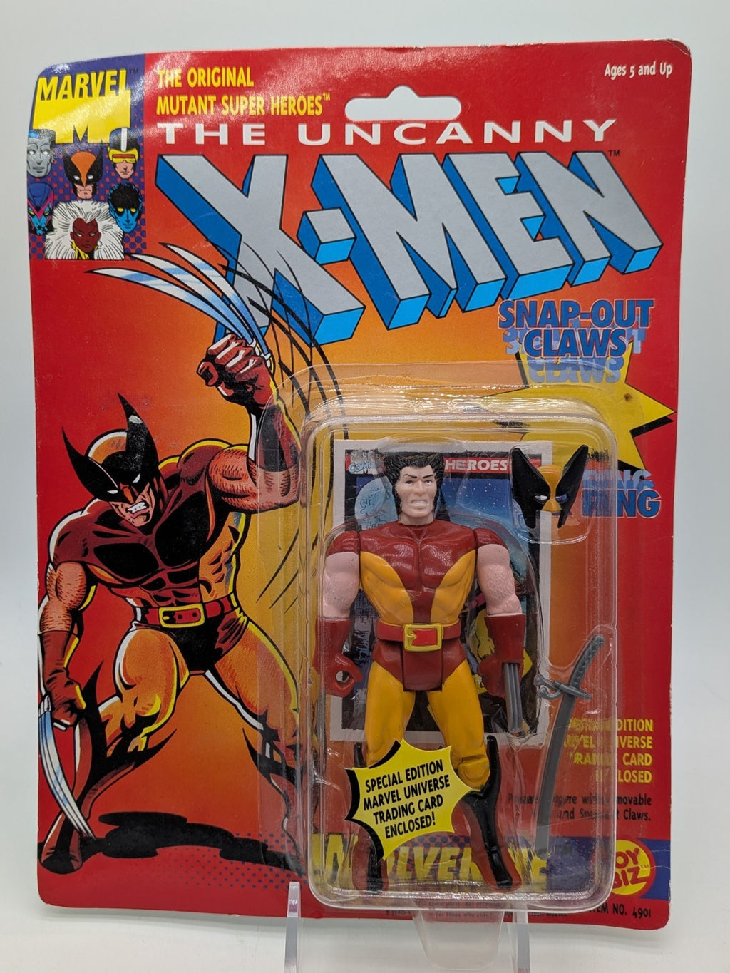 Toy Biz 1991 The Uncanny X-Men Wolverine Action Figure (Snap-Out Claws)