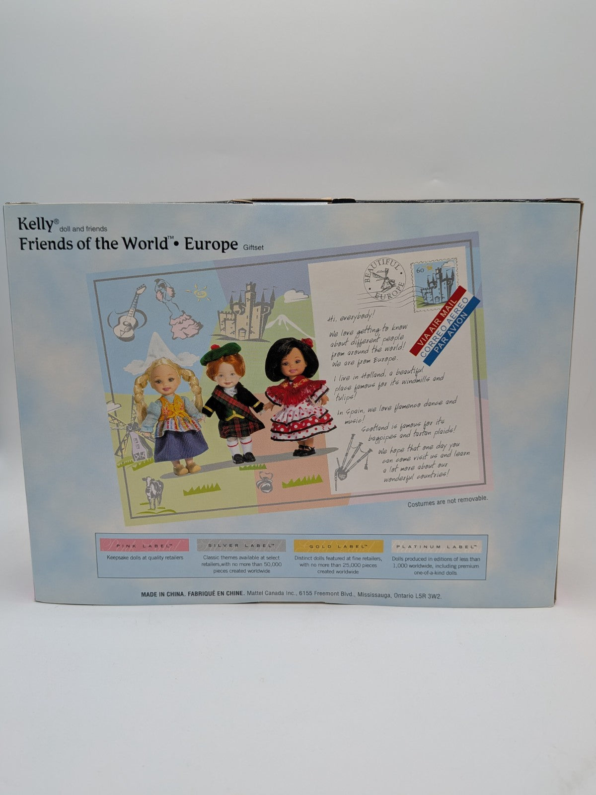 Mattel 2004 Dolls of the World Friends of the World Europe Kelly Giftset