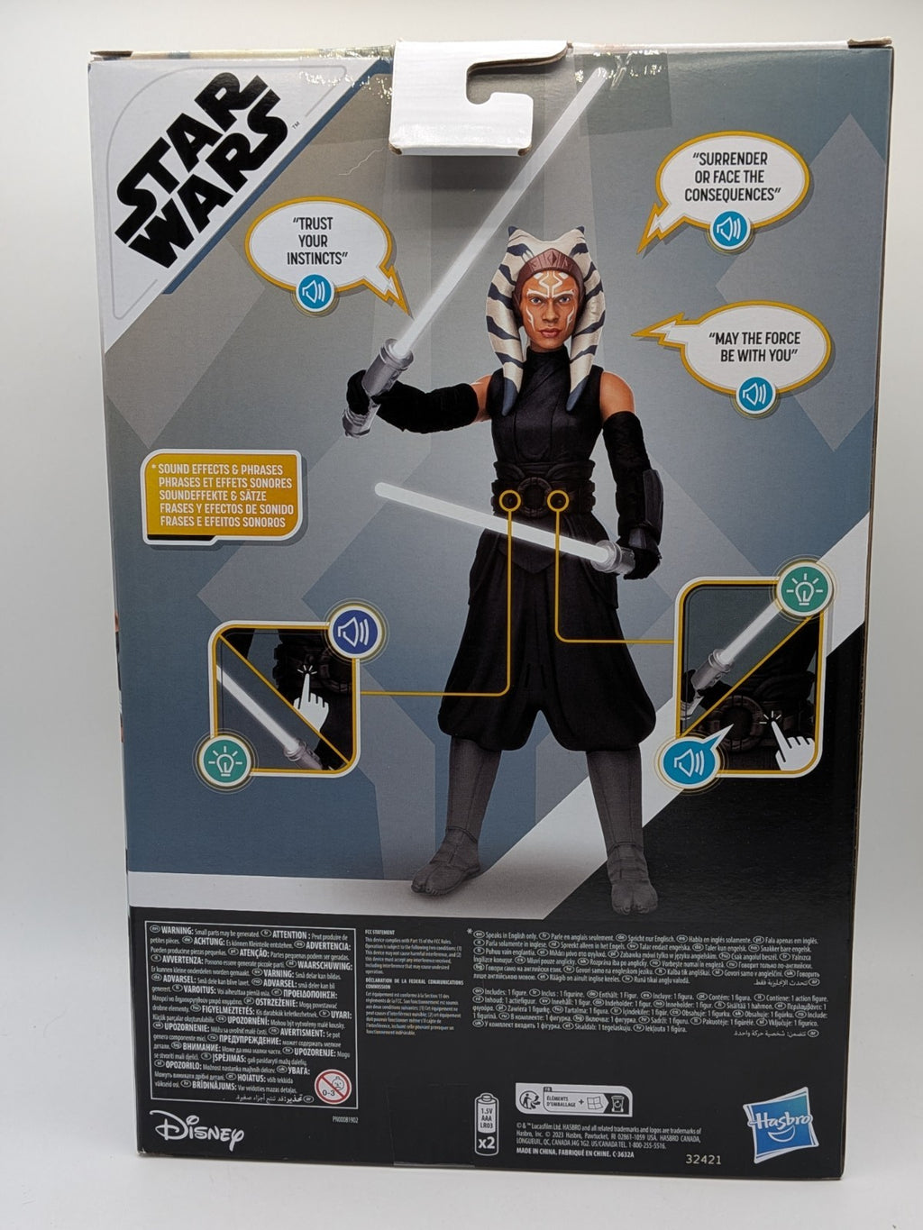 Hasbro 2023 Star Wars Galactic Action Ahsoka Tano 12" Action Figure 