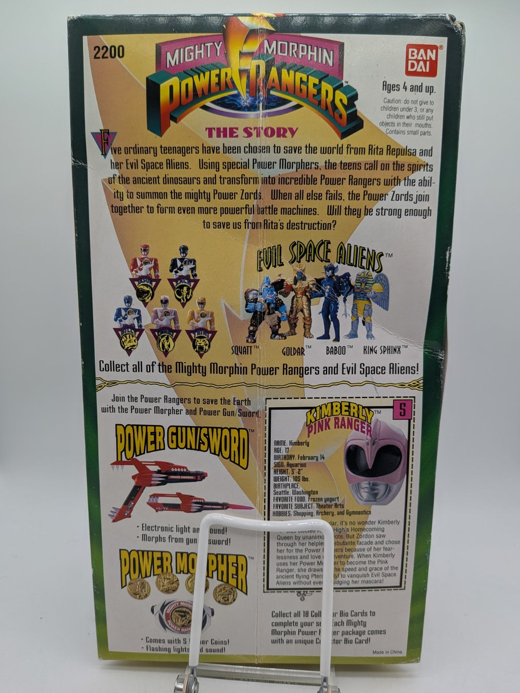 Bandai 1993 Mighty Morphin Power Rangers Kimberly Pink Ranger 8"