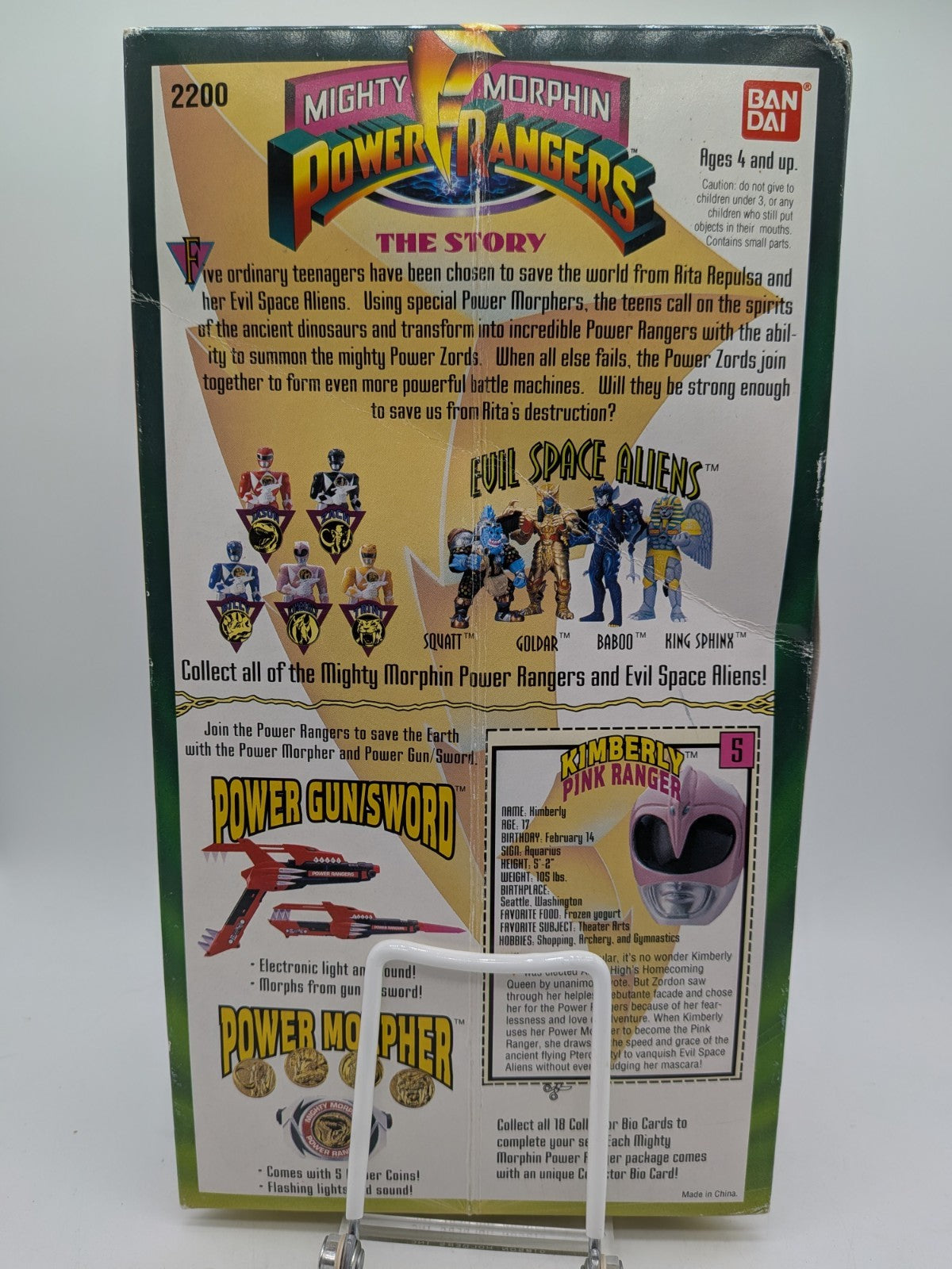 Bandai 1993 Mighty Morphin Power Rangers Kimberly Pink Ranger 8"