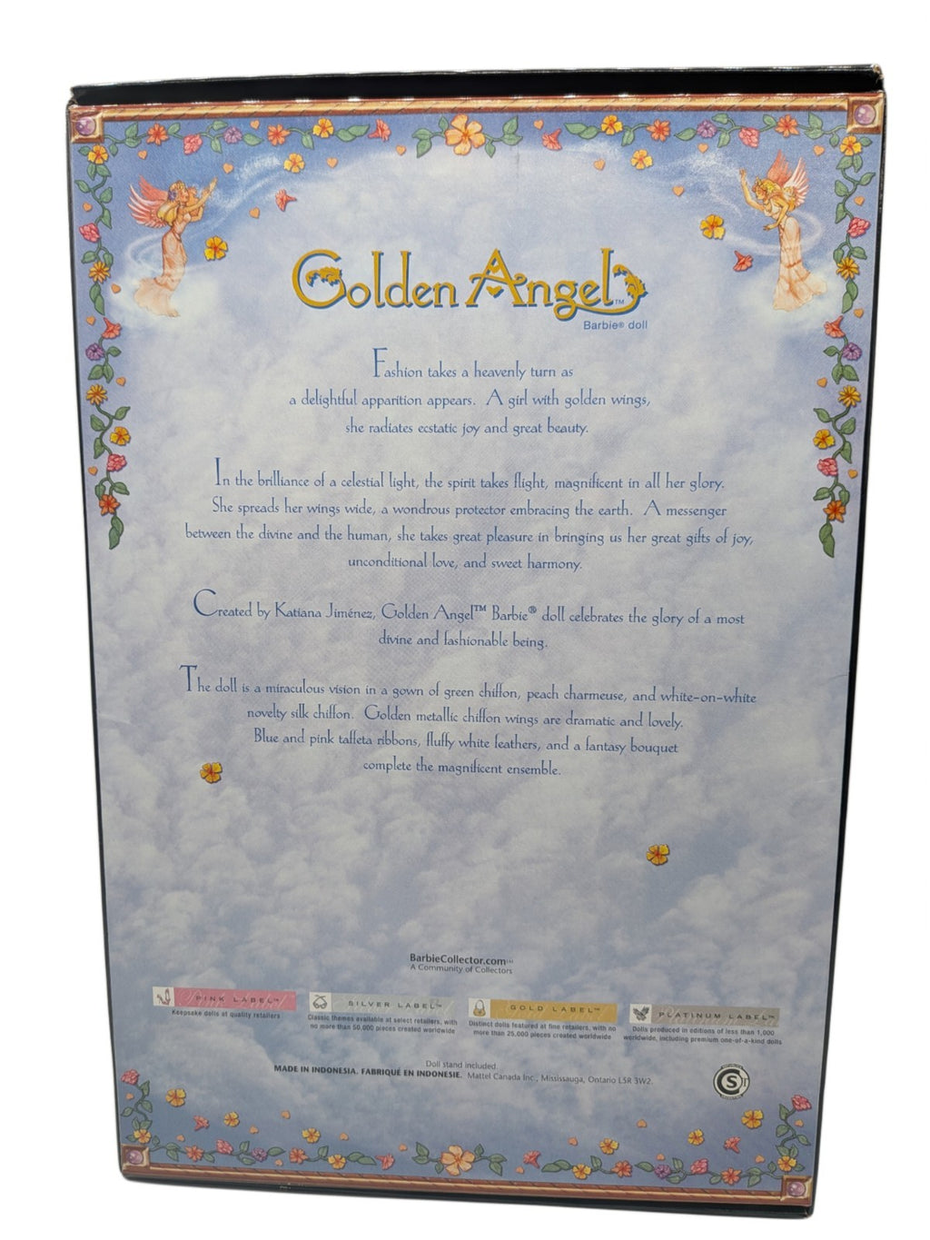 Mattel 2006 Barbie Collector Golden Angel Barbie Pink Label 