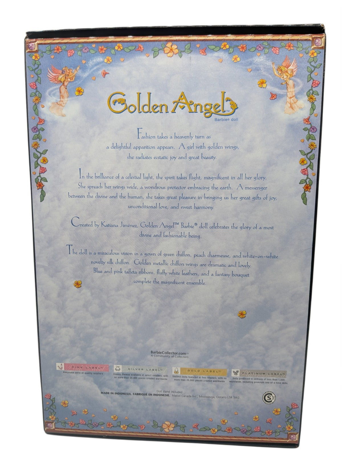 Mattel 2006 Barbie Collector Golden Angel Barbie Pink Label 
