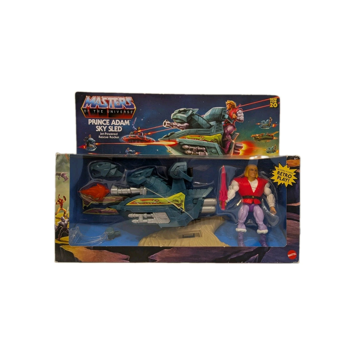 Mattel 2020 Masters of the Universe Origins Prince Adam & Sky Sled Figure Set