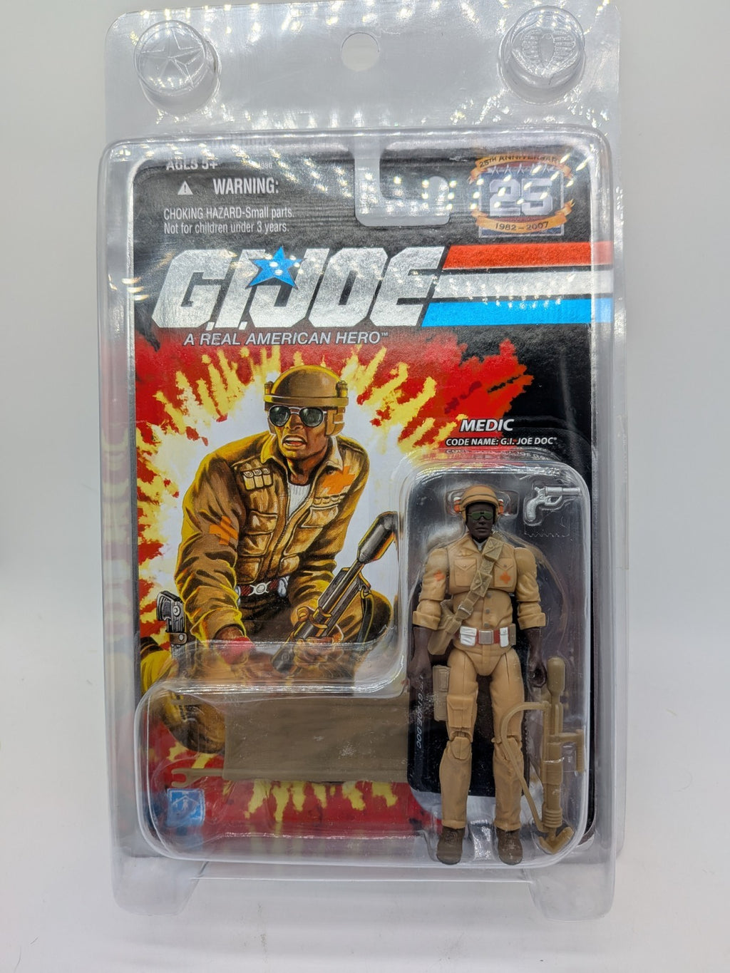 Hasbro 2007 G.I. Joe 25th Anniversary MEDIC Code Name: G.I. Joe Doc Figure 