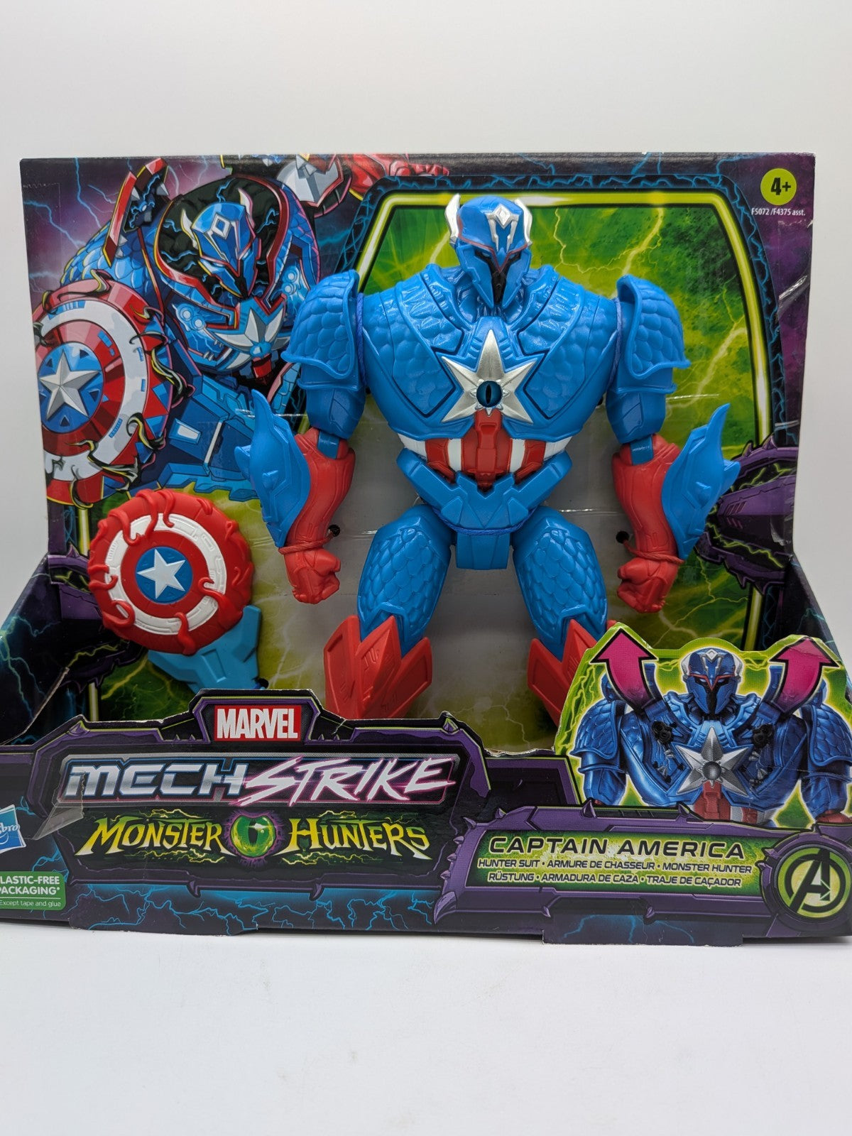 Hasbro 2022 Marvel Mech Strike Monster Hunters Captain America Action Figure 