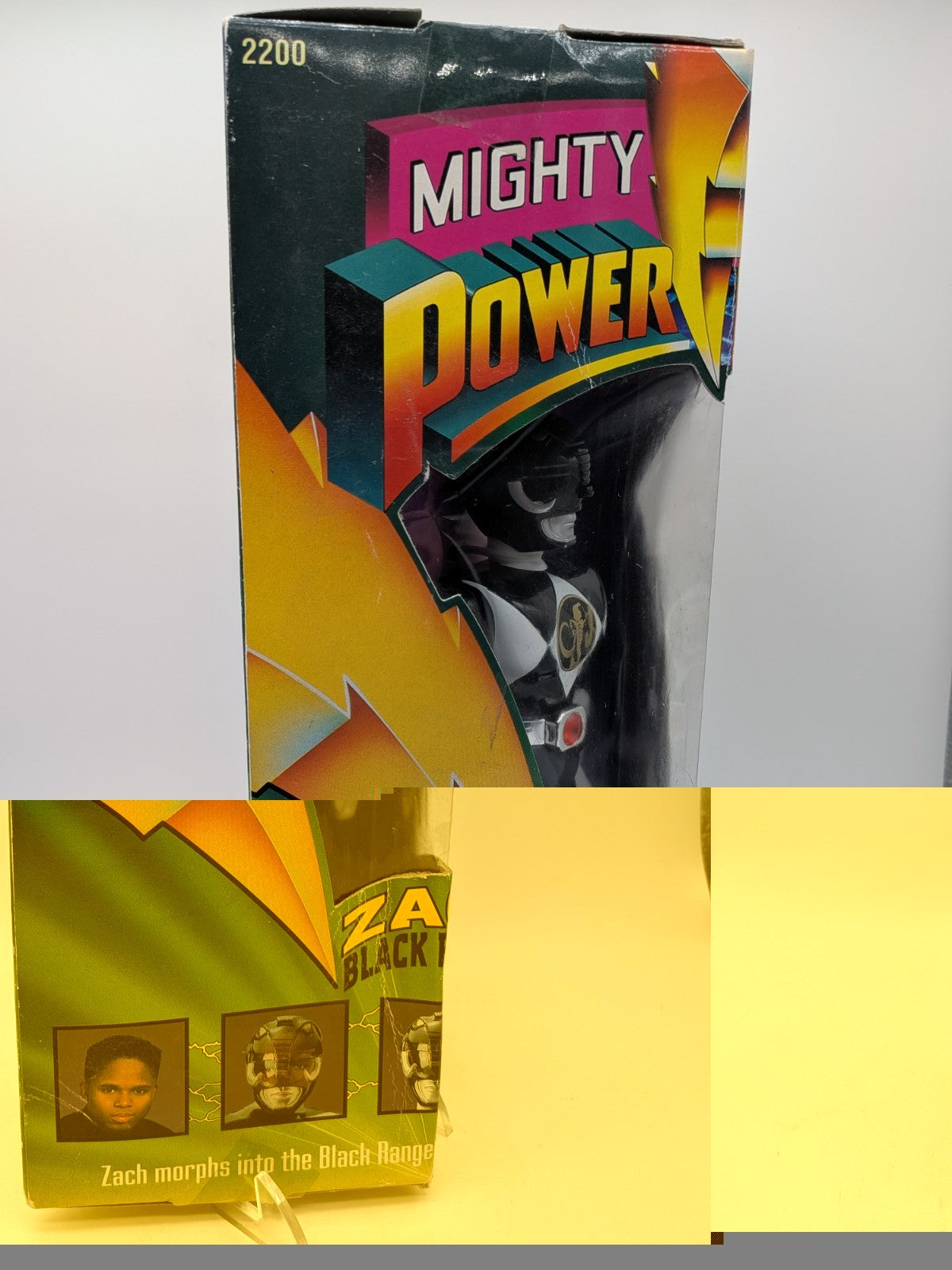 Bandai 1993 Mighty Morphin Power Rangers Zack Black Ranger 8" 