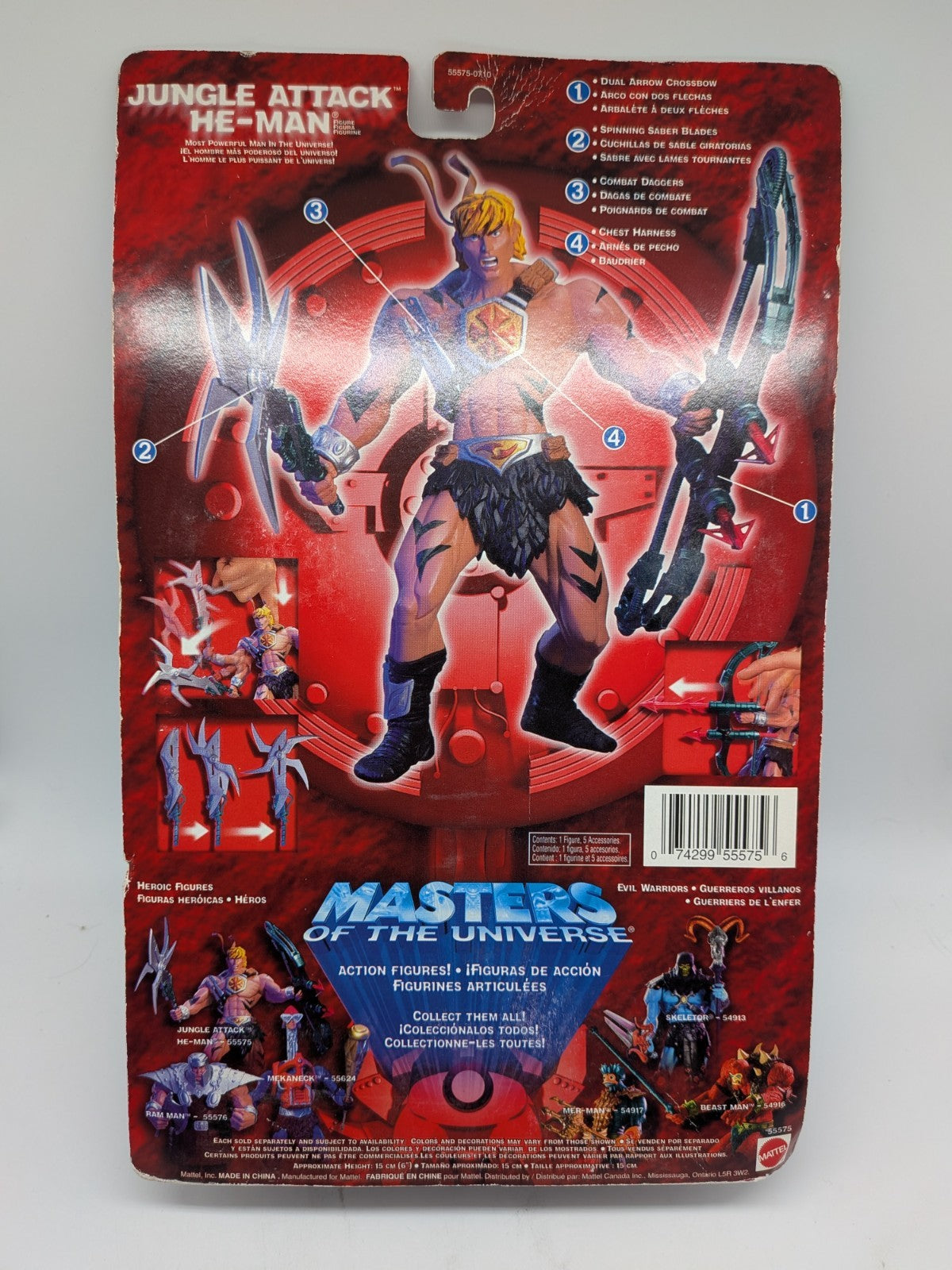 Mattel 2002 Masters of the Universe Jungle Attack He-Man Action Figure (200x)