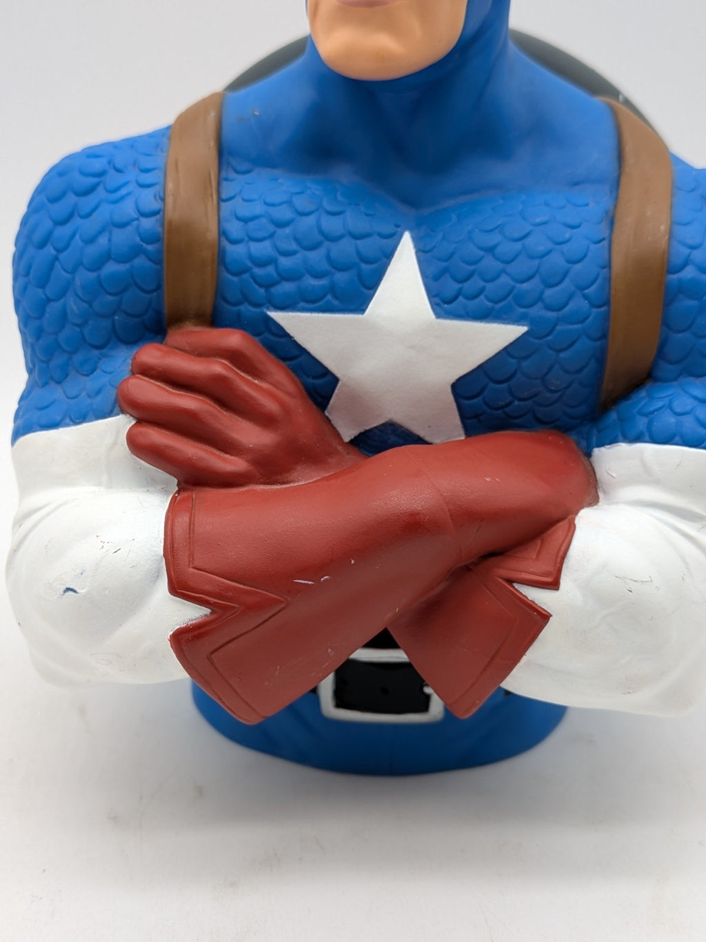 Monogram Captain America Marvel Bust Coin Bank Shield Piggy Bank