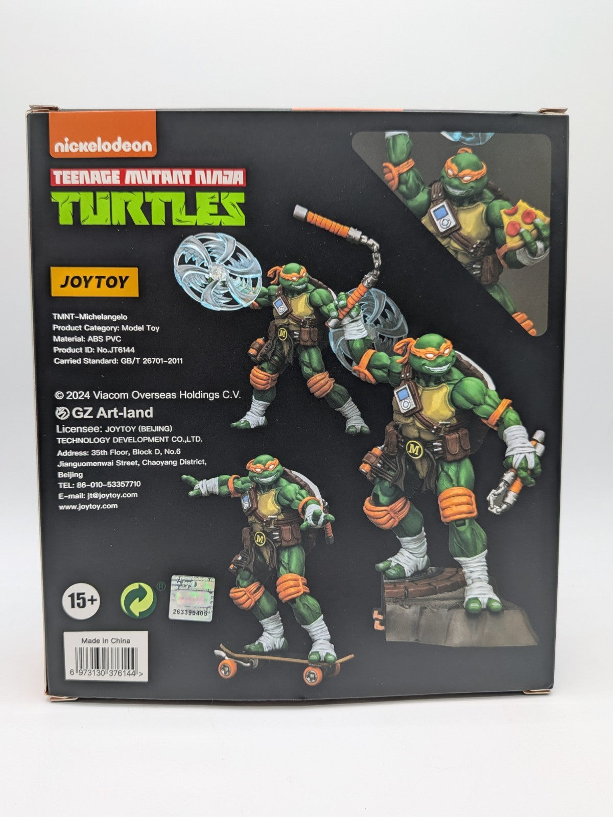 Joy Toy 2024 Teenage Mutant Ninja Turtles Michelangelo 1:18 Action Figure 