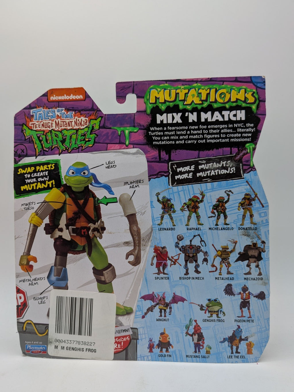 Playmates 2024 TMNT Mix 'N Match Genghis Frog Action Figure 