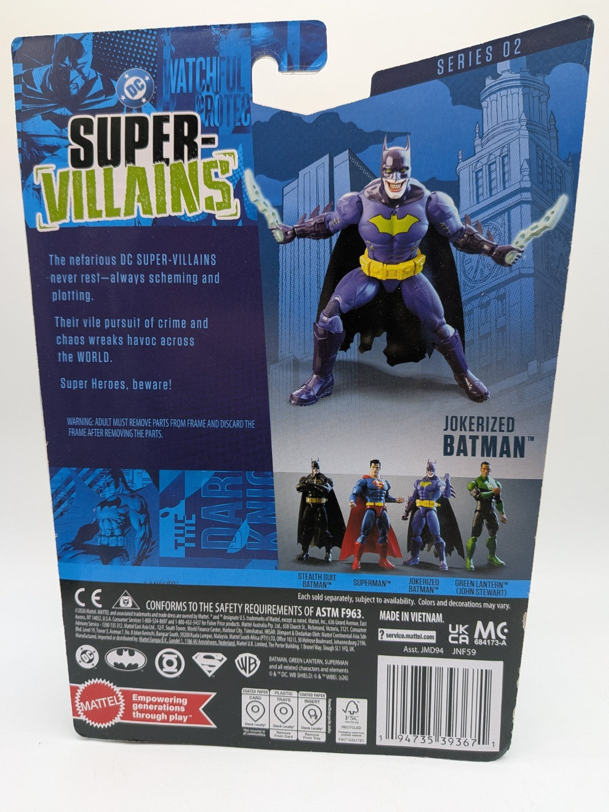 Mattel 2026 DC Premier Core Jokerized Batman Action Figure (Glow In The Dark)