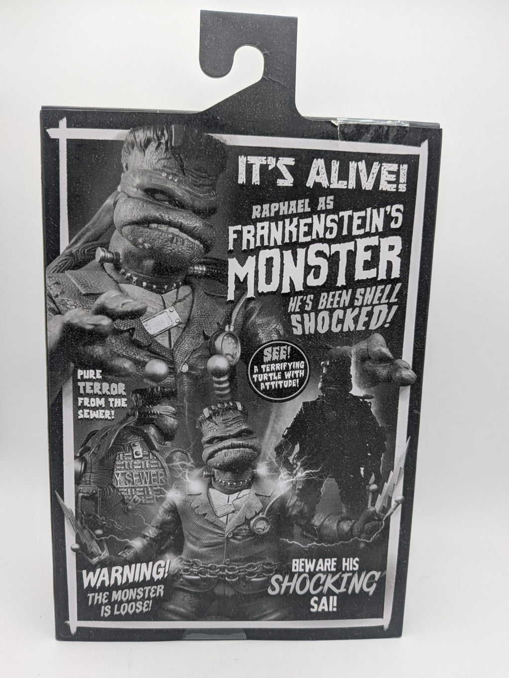 NECA 2025 Universal Monsters x TMNT Raphael as Frankenstein (B & W)