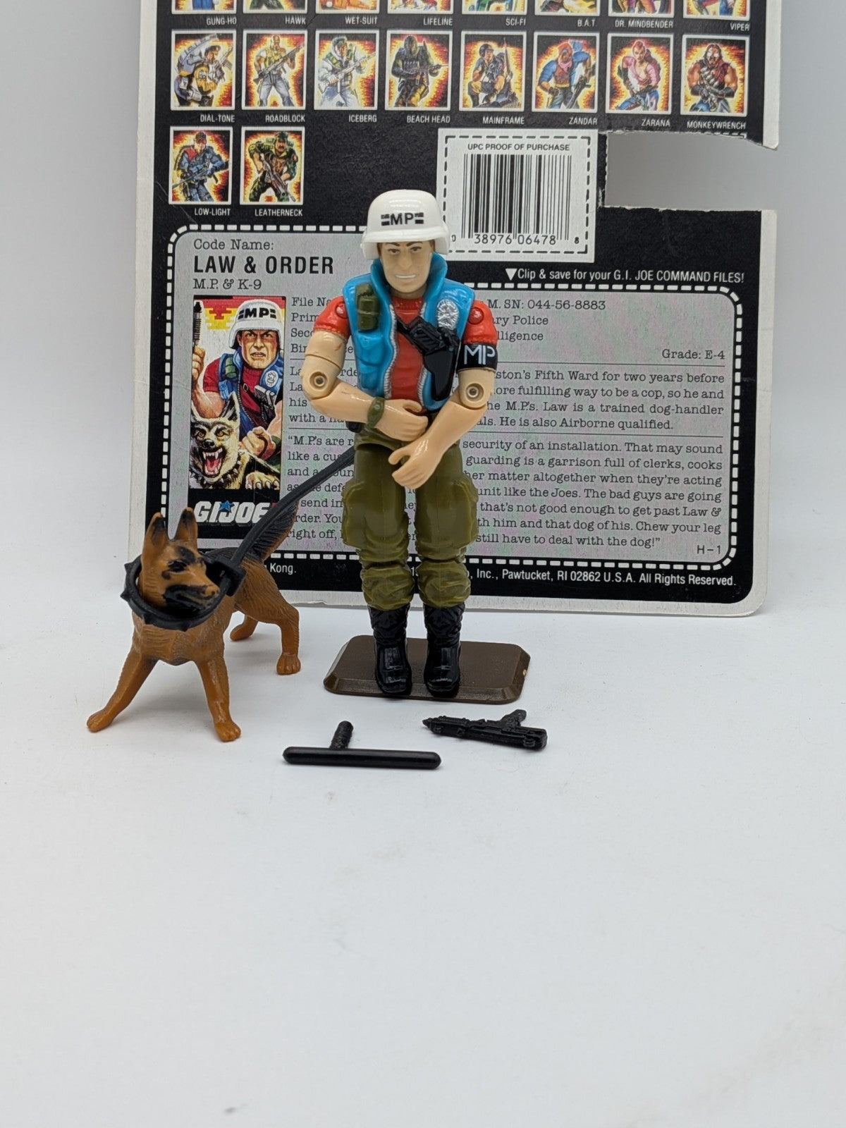 Hasbro 1987 G.I. Joe Law & Order Action Figure (Complete) 