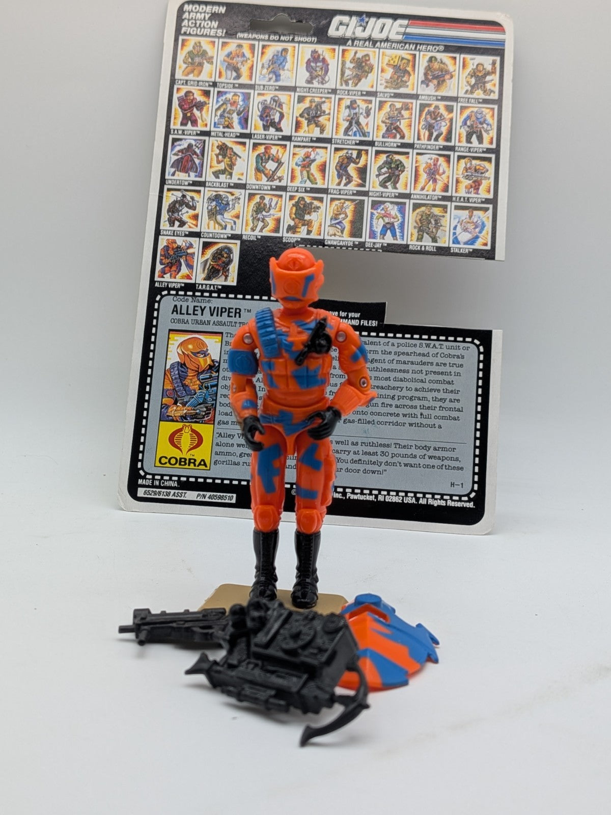 Hasbro 1989 G.I. Joe Alley Viper Action Figure (Complete)
