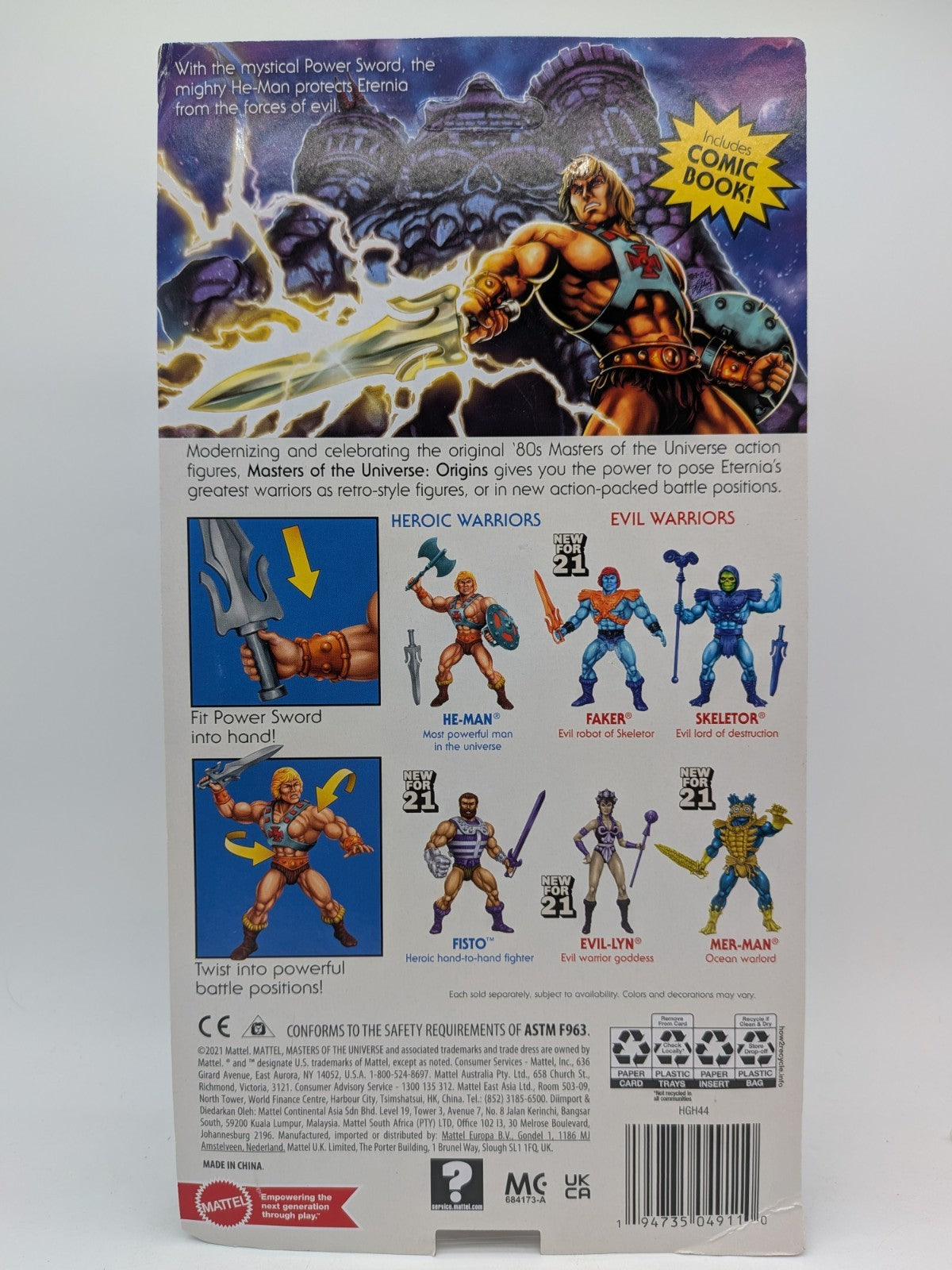 Mattel (2021) MOTU Origins He-Man Action Figure Unpunched 