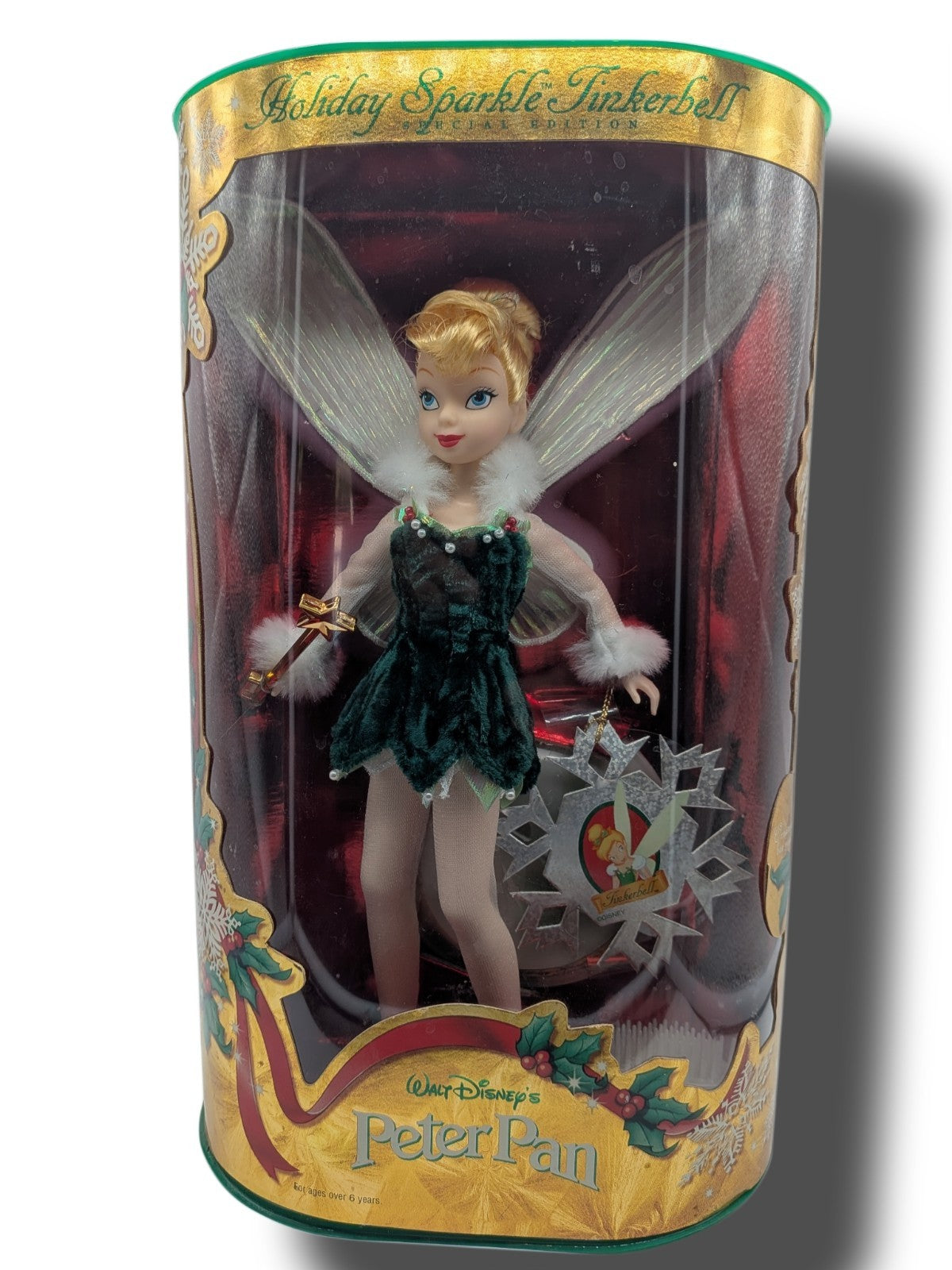 Mattel 1999 Disney Peter Pan Holiday Sparkle Tinkerbell Doll 