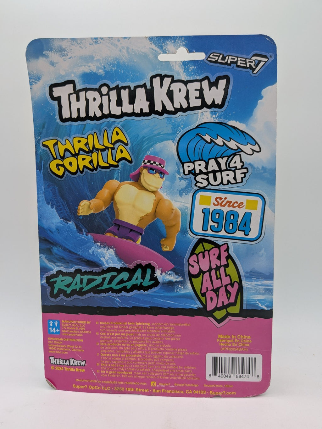 Super7 2024 Thrilla Krew Thrilla Gorilla Action Figure 