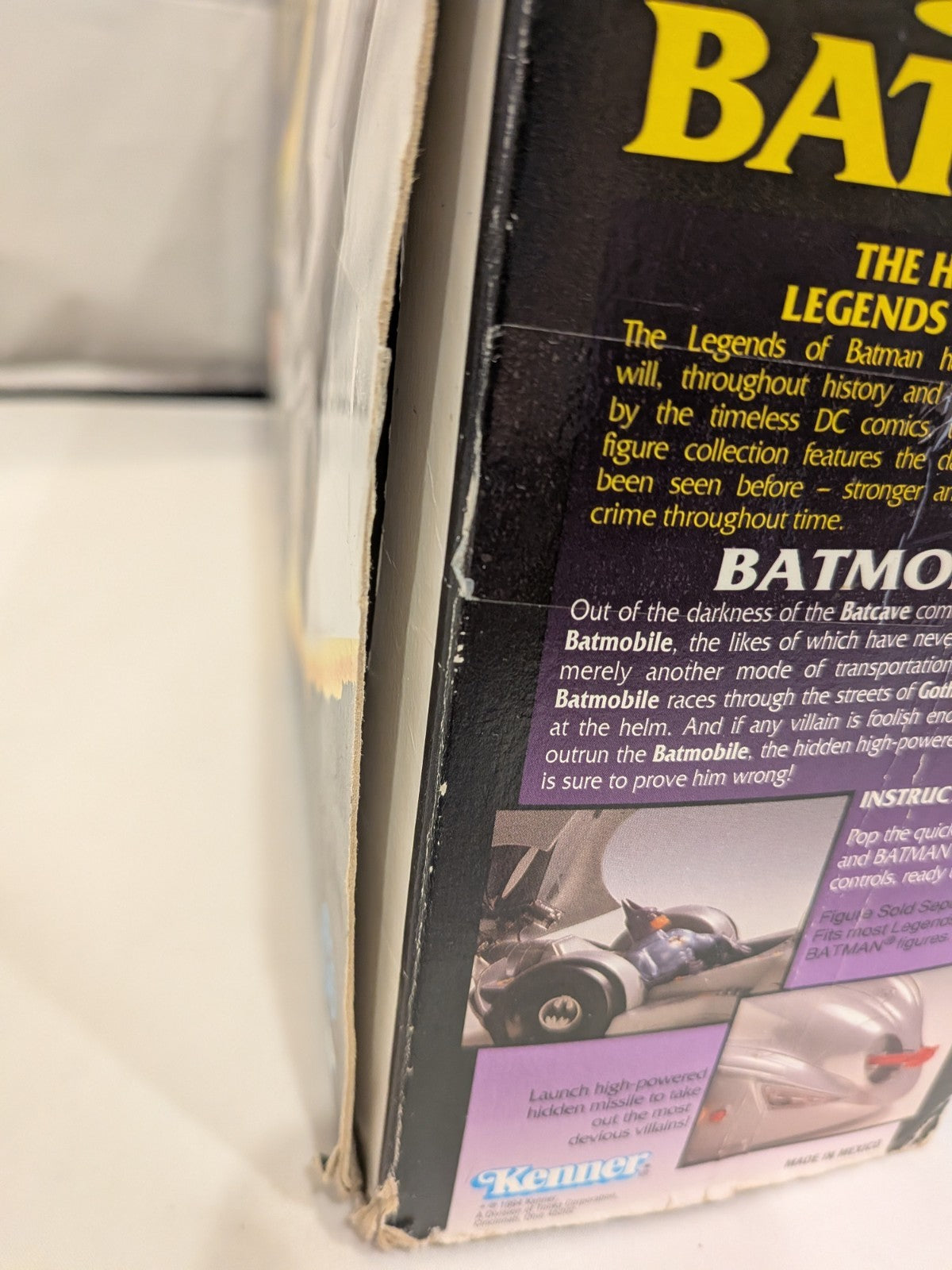 Kenner 1994 Legends Of Batman BatMobile W/Missile Detonator & Quick-Lift Canopy